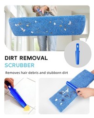 MR.SIGA Professional Microfiber Mop for 59.4 x 16.5 x 5.1 inch, Blue