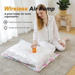 Portable Vacuum Storage Bag Pump, Travel Cordless Electric Rechargeable