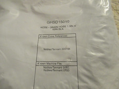 Nobles/Tennant Drain Hose GHSD15010 1.0IN X 10IN BLK