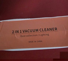 2-in-1 Portable Mini Handheld USB Rechargeable Vacuum w/ Light, Tools