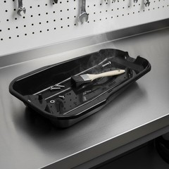 2.5 L Motorcycle Oil Drain Pan Sturdy Plastic Anti Splash Oil Pan for Mechanics