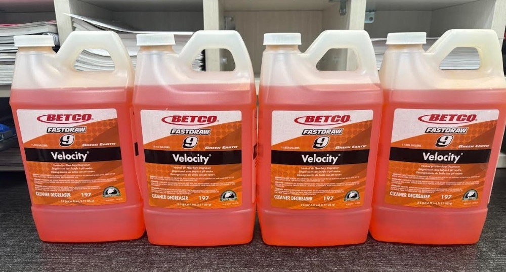 Betco Fastdraw Green Earth Velocity Degreaser, Fresh Scent, 2 Liter, Case Of 4