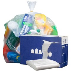 Plasticplace 32-33 Gallon Trash Bags │ 1.5 Mil │ 100 Count (Pack of 1), Clear