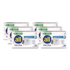 Dial 47362 Free Clear Dryer Sheets – Fragrance Free (6/Carton) New