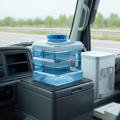 7.5L Square Water Container Transparent Purified Water Jug Food-Safe for