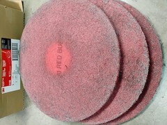 3M Red 20″ Floor Buffer Pad 5100, 20 in, 175 TO 600 RPM CASE OF 3 FREE SHIPPING