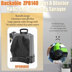 ZPB140 Portable Pressure Washer with 3.5 Gallon Water Tank, Port A Blaster HV…