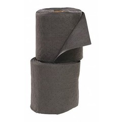 Spilltech Grsf150m Sorbent Roll, 39 Gal, 15 In X 150 Ft, Universal, Gray,