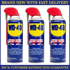 New Multi Purpose Original WD-40 Formula Lubricant Spray 3-PACK w/. Smart Straw