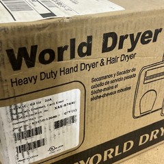 World Dryer XA5974AU 2300W Automatic Model XA Cast Iron Hand Dryer 115V, White