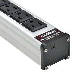 12″ 6 Outlet Aluminum Power Strip with 6-ft Cord ETL/cETL