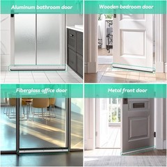 AMZNOVA Door Sweep, Threshold Sweeper for Interior & 36in, White-2Pack