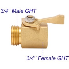 M MINGLE Heavy Duty Brass Garden Hose Shut Off Valve, 3/4 Inch, inches