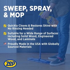 Zep ZUHLF32 Hardwood and Laminate Floor Cleaner 32 32 Fl Oz (Pack of 1), tan