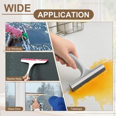 Squeegee Replacement Rubber, 2Pcs Household Silicone Squeegee Refill,Blue