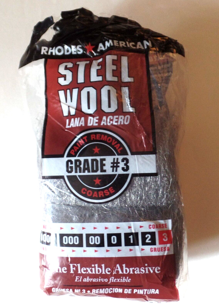 Vintage HOMAX RHODES AMERICA 8 of 12 STEEL WOOL GRADE 3 The Flexible Abrasive