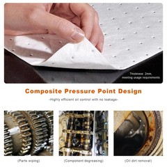 30 PCS Spill Absorbent Pads, 15″ x 20″ Reusable Heavy Weight Oil-Only Absorbi…