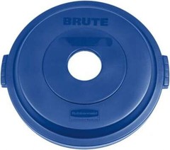 Rubbermaid Round Lid for Use with 32 Gal Round Recycle Containers Blue, Plast…