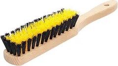 Cleaning Brush, Scrub Brush with Handle for Floor Mats Color: Black and Yellow