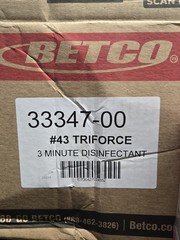 Betco Triforce 333 Commercial One Step Disinfectant 2 Liters Jugs Case of 4
