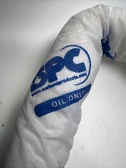 12 Pack SPC Brady Oil412 Aborbent Sock Oil Only 12 Gal, 3” X 4’ FT, White