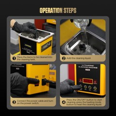 Ultrasonic Cleaning Machine Fuel Inector Cleaner Heating Adjusting Time 1.6L USA