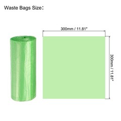 8 Rolls / 240 Counts Small Trash Bags 0.5 Gallon Garbage Bags Green