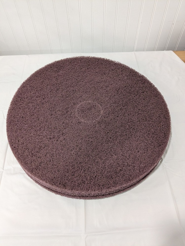 PRO-SOURCE 20″ Floor Stripping Pad: Coarse Polyester, Maroon Qty 3 PS-430520