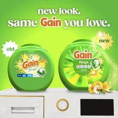 Gain Flings Liquid Washing Detergent Pods, Now with 112 Count (Pack of 1)