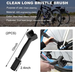 2-Piece Universal Bike or Motorcycle Chain Washer Brush Set, Color: Red+black
