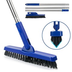 CELOX Grout Brush with Long Handle V-Shape Line Scrubber Bright-blue