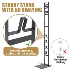 BRIGHTSHOW Vacuum Stand for Dyson V15 V11 V10 V8 V7 V6 Stable Metal Storage