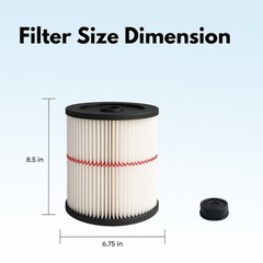 Hepa Filter for Craftsman Red Stripe Shop-Vac wet dry part 17816 9-17816, 2 Pks