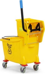 Heavy-Duty Yellow Mop Bucket with 50,000 Cycles Side Press Wringer – 26 Quart