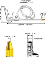 QWORK Spray Gun, Aluminum Pneumatic Air Engine Cleaning Washer Gun Kit 1 Pack