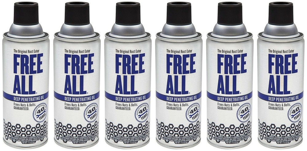 GASOILA RE12 Free All Rust Eater Deep Penetrating Oil 11oz Aerosol, 6 Pack