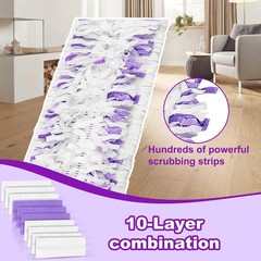 Pure Realm 20 Count Disposable Power mop 20 PowerMop Pads, Purple 20 Mop Pads
