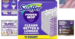 Swiffer PowerMop Multi-Surface Mopping Pad Refills for 11 Count, White/Purple
