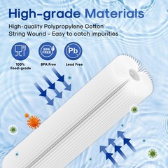 10″ x 2.5″ Pleated Sediment Water Filter Cartridge 4 Count (Pack of 1)