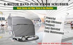 EmotorWalk Behind Floor Scrubber Machine19″Brush 14.5gal Tank 21″Cleaning Width