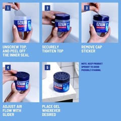 Ozium 4.5 Oz. Odor Eliminating Gel for Homes, Ounce (Pack of 4), Blue