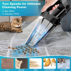 Blestan Handheld Vacuum Cordless Portable Car with LED Deepblack