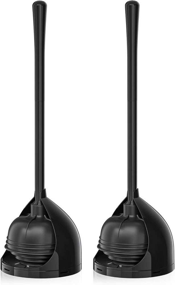 Desatascador de inodoro con soporte, paquete de 2, desatascador exclusivo.neuvo.