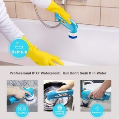 Electric Scrubber Power Cordless, Portable 360 Handheld 9.5X2 inch, Blue