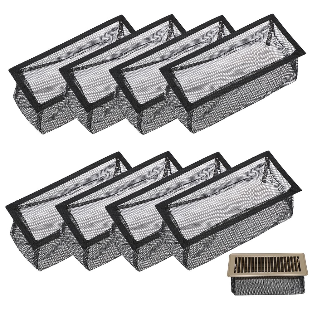 Sumnacon Floor Register Cover Trap 8 Pack Vent Traps for Home Black