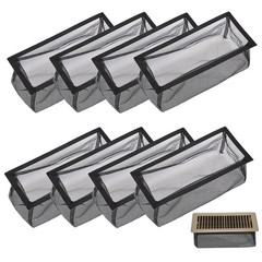 Sumnacon Floor Register Cover Trap 8 Pack Vent Traps for Home Black