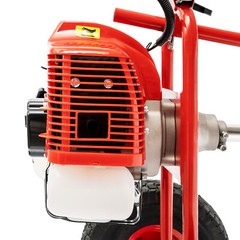 1.7hp Gas Power Walk Behind tractor dirt snow Sweeper Broom Driveway Walkway USA