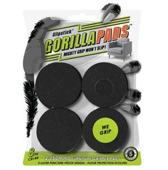 Slipstick GorillaPads CB144 Non Slip Furniture Pads/Grippers 2″ Round, Black
