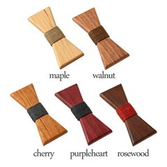 Wooden Bow Tie Sally – Carved Wood Bowtie (Unisex, Nordic Design)