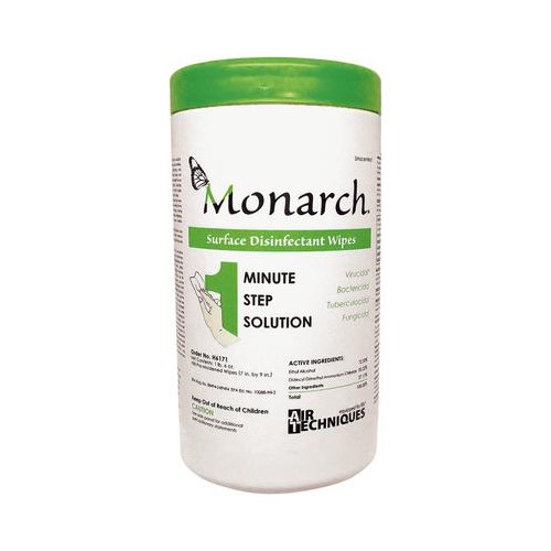 Air Techniques H6171 Monarch 1 Minute Surface Sanitize Wipes 7″ X 9″ 100/Pk